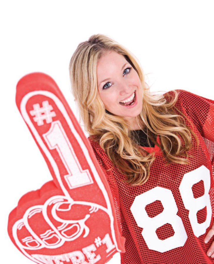 #1 fan foam finger girl